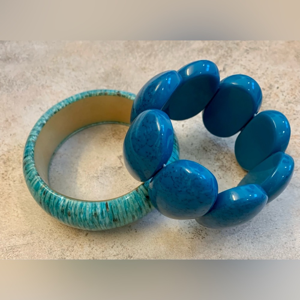 Two beautiful blue bracelets